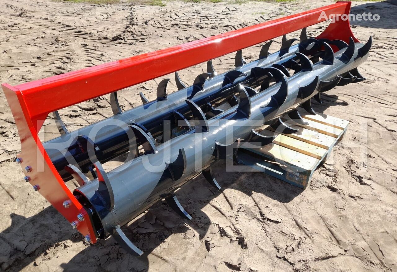new New double spiked roller with frame, tandem, mulching 3 m, diame field roller