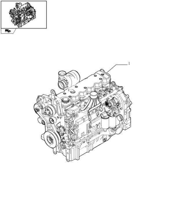 87516256 engine for New Holland  T6090 wheel tractor
