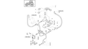 Zawór zwrotny 82034130 pneumatic valve for New Holland T6010 T6090 T6070 wheel tractor