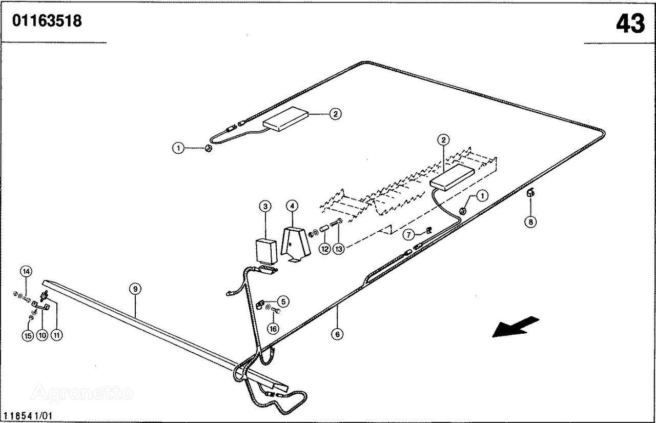 0133371 sensor for Claas grain harvester